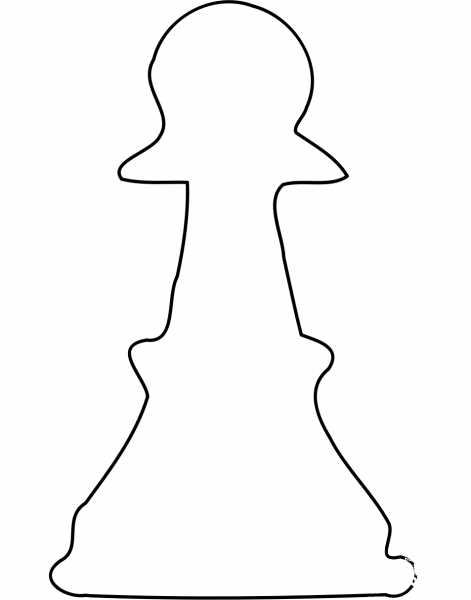 White Pawn coloring page image