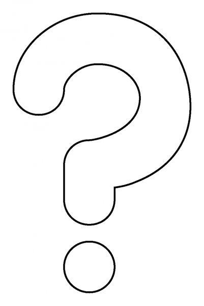 White Question Mark Emoji coloring page image