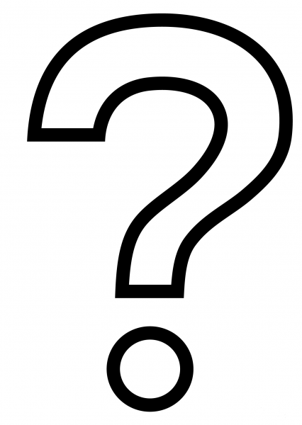 White Question Mark Emoji coloring page image