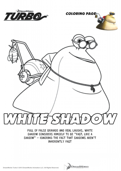 White Shadow from Turbo coloring page image