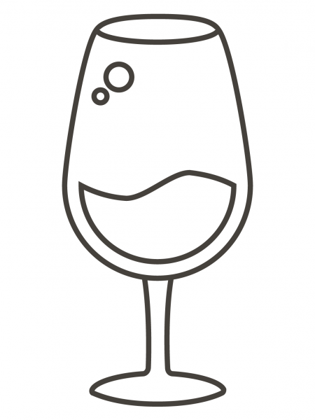White Wine Glass coloring page image