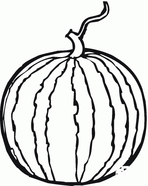 Whole Watermelon coloring page image