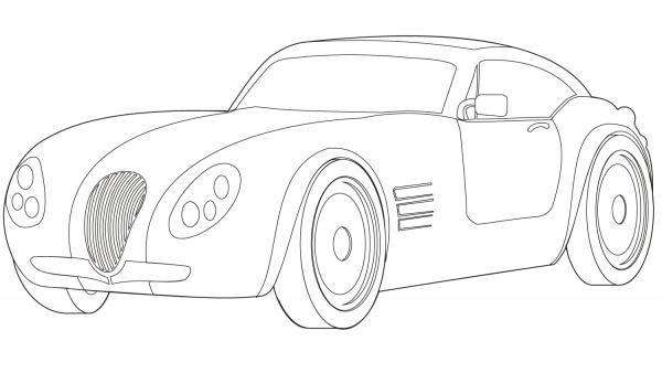 Wiesmann Roadster coloring page image