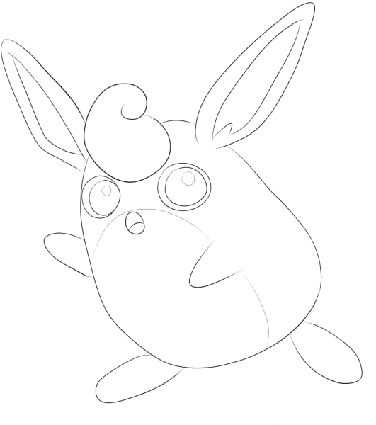 Wigglytuff coloring page image