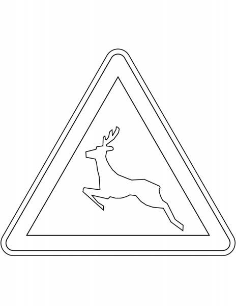 “Wild Animals” Sign in France coloring page image
