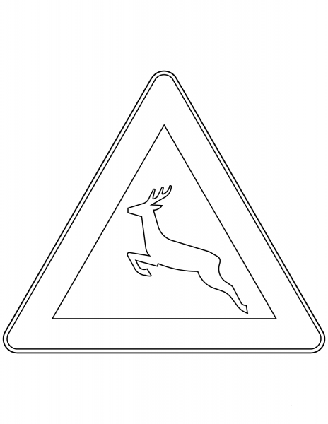 “Wild Animals” Sign in Germany coloring page image