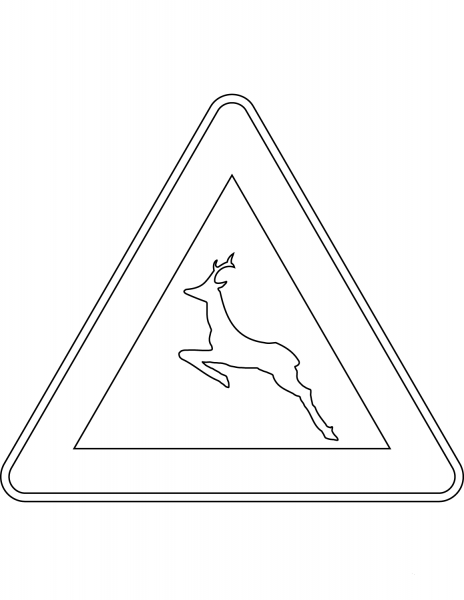 “Wild Animals” Sign in Italy coloring page image
