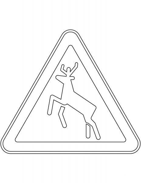 “Wild Animals” Sign in Russia coloring page image