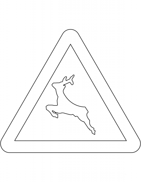 “Wild Animals” Sign in Spain coloring page image