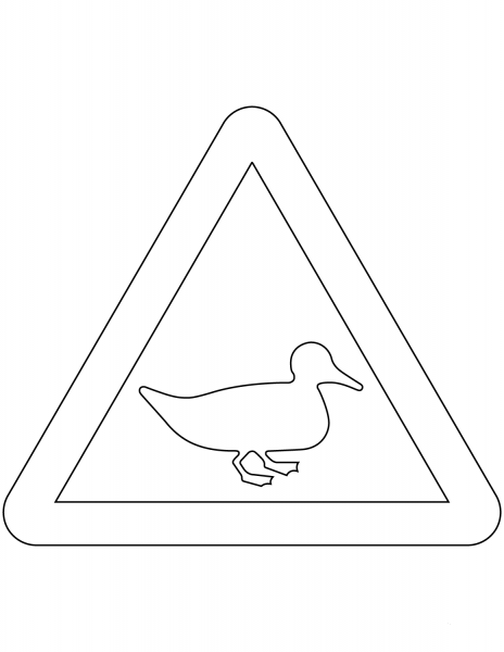 “Wild Fowl” Sign in the United Kingdom coloring page image