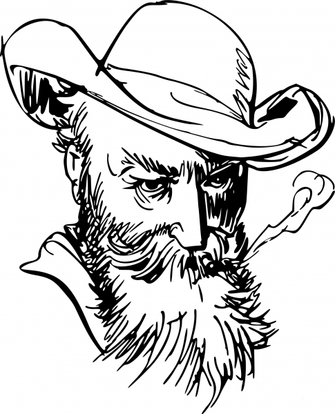 Wilhelm Busch Self Portrait coloring page image