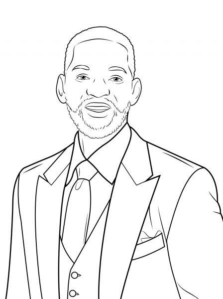 Will Smith coloring page image