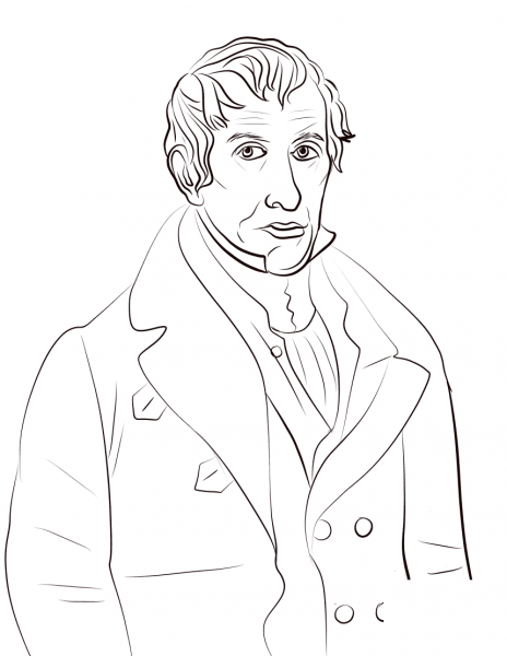 William Henry Harrison coloring page image