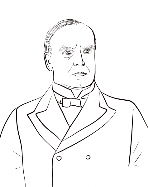 William McKinley coloring page image