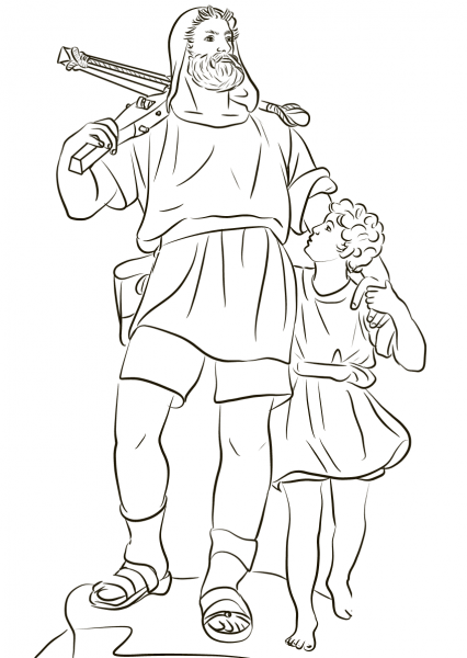 William Tell coloring page image