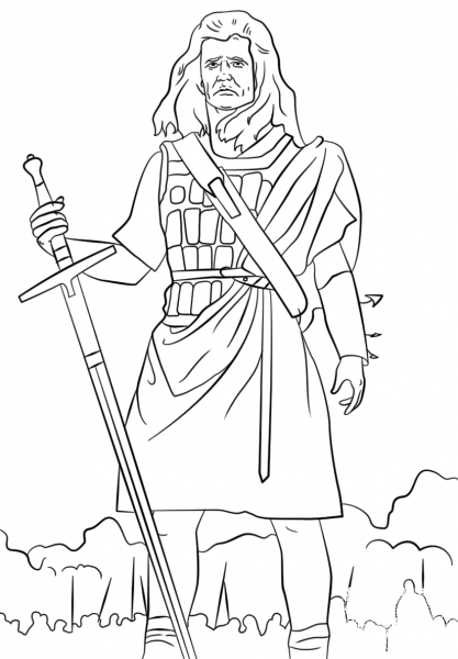 William Wallace coloring page image
