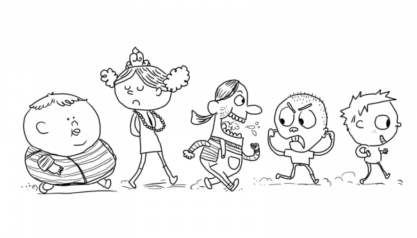 Willy Wonka Kids coloring page image