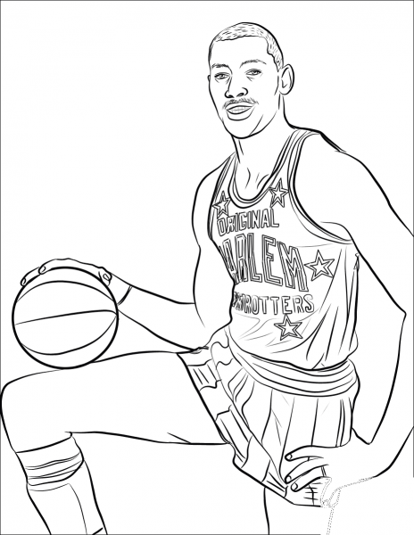 Wilt Chamberlain coloring page - ColouringPages