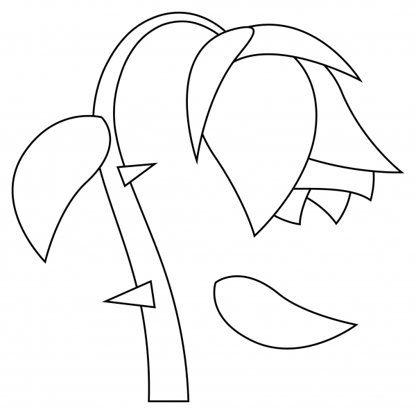 Wilted Flower coloring page image