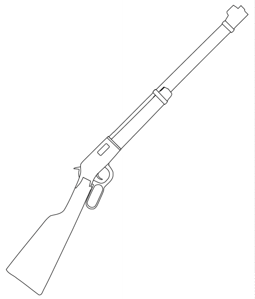 Winchester Rifle coloring page image