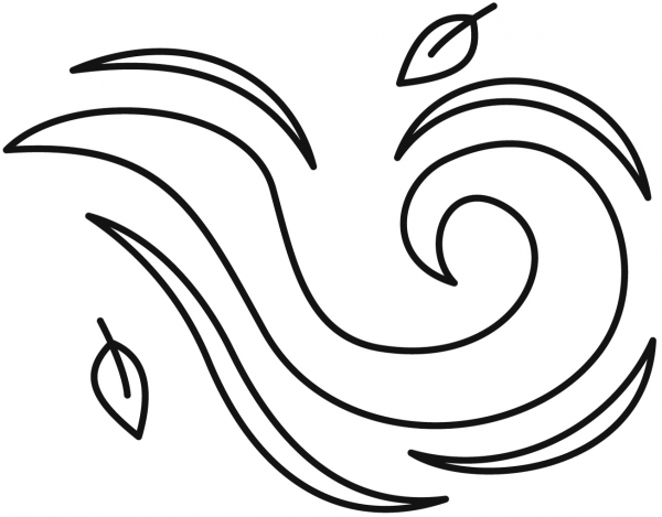 Wind coloring page image