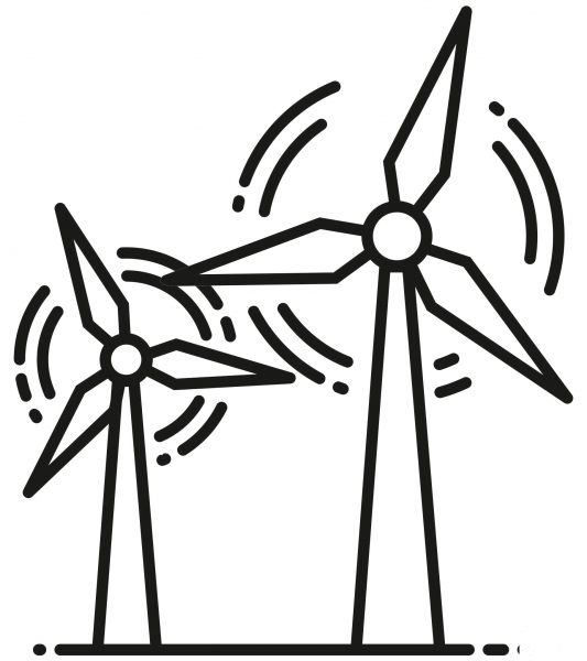 Wind Turbine coloring page image