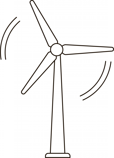 Wind Turbine coloring page image