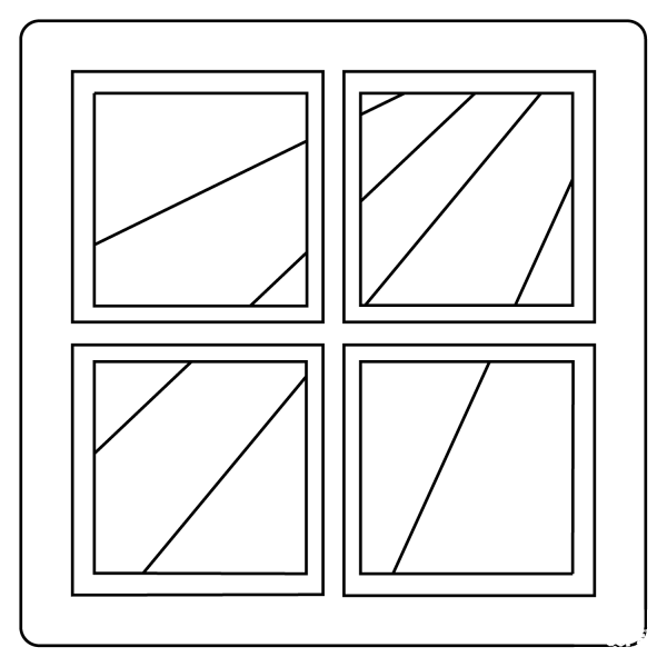 Window Emoji coloring page image