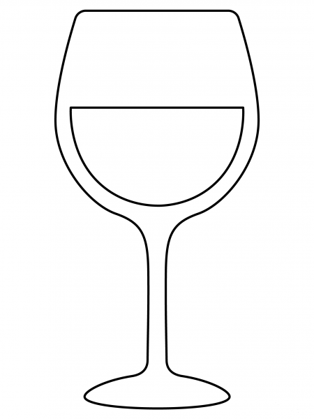 Wine Glass coloring page image
