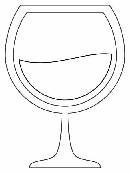 Wine Glass coloring page image
