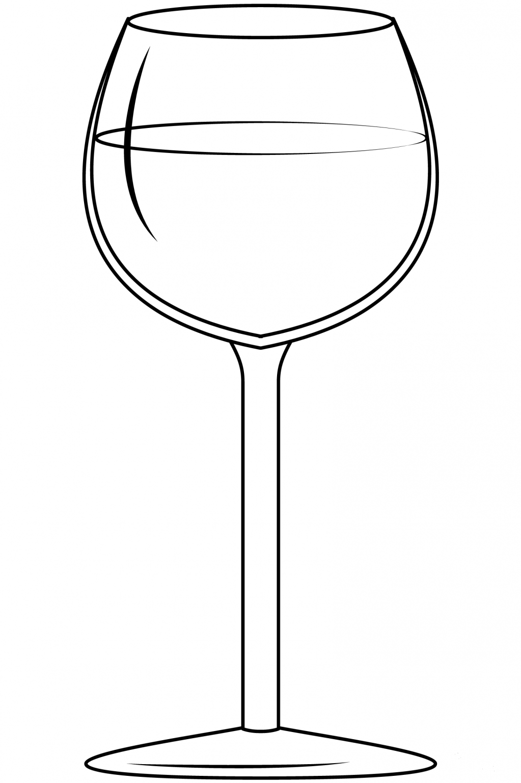 Wine Glass Coloring Page Colouringpages