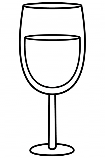 Wine Glass coloring page image
