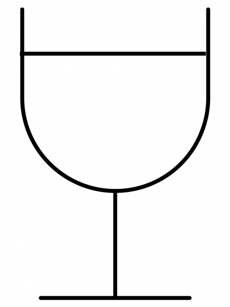 Wine Glass Emoji coloring page image