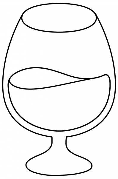 Wine Glass Emoji coloring page image