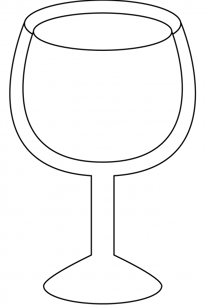 Wine Glass Emoji coloring page image
