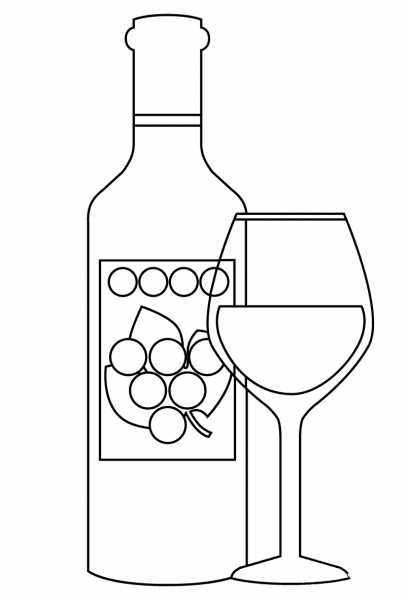 Winery coloring page image