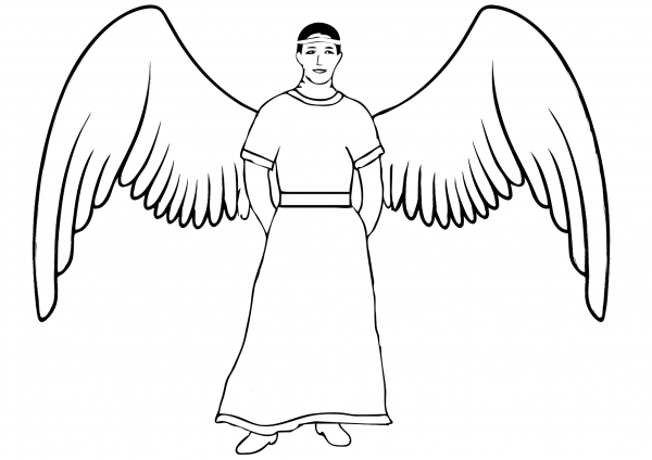 Winged Angel coloring page image