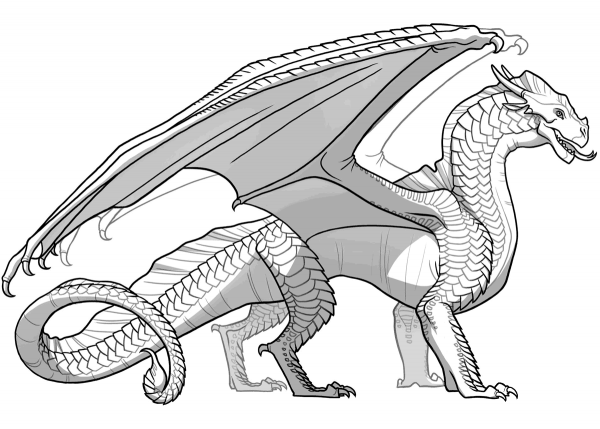 Wings of Fire Sandwing Dragon coloring page - ColouringPages