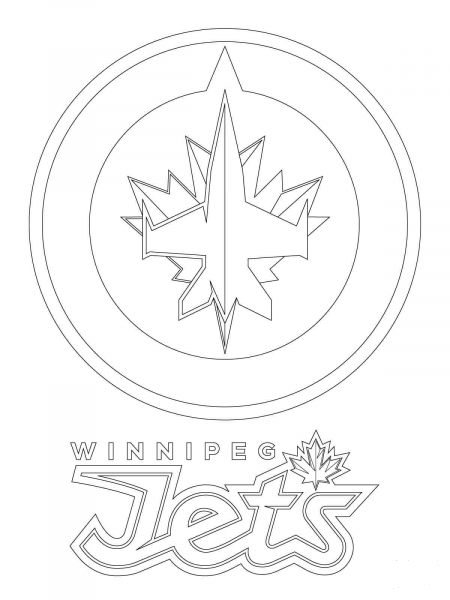 Winnipeg Jets Logo coloring page image