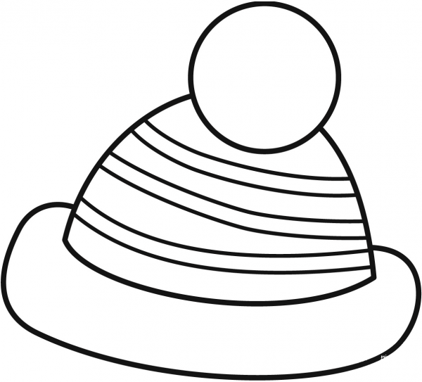 Winter Cap coloring page image