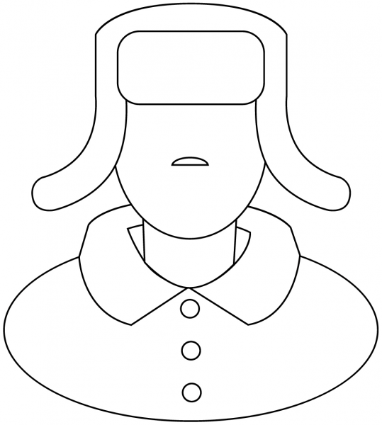 Winter Cap coloring page image