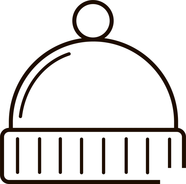 Winter Cap coloring page image