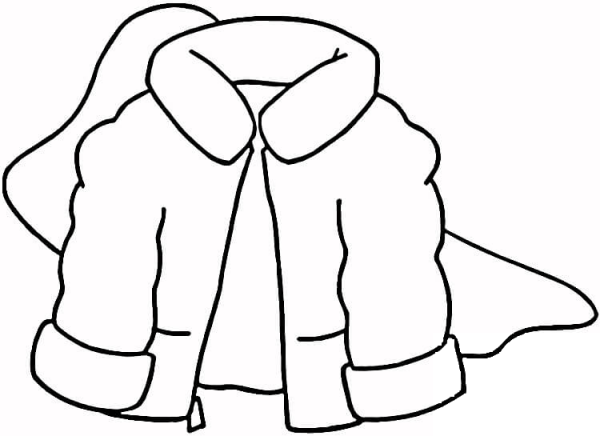 Winter Coat  coloring page image