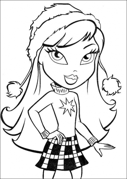 Winter Dress  coloring page image