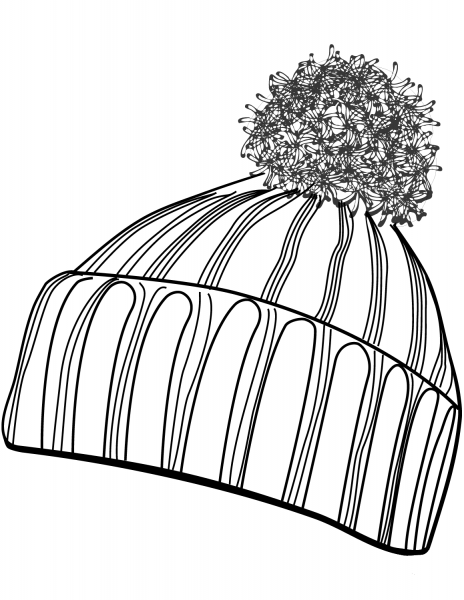 Winter Hat coloring page image