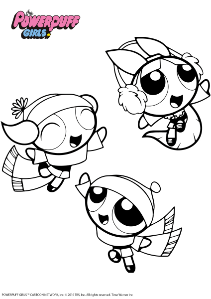 Winter Puffs coloring page image