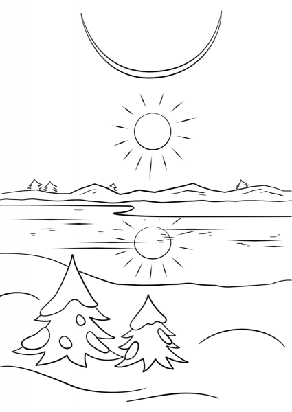Winter Solstice coloring page image