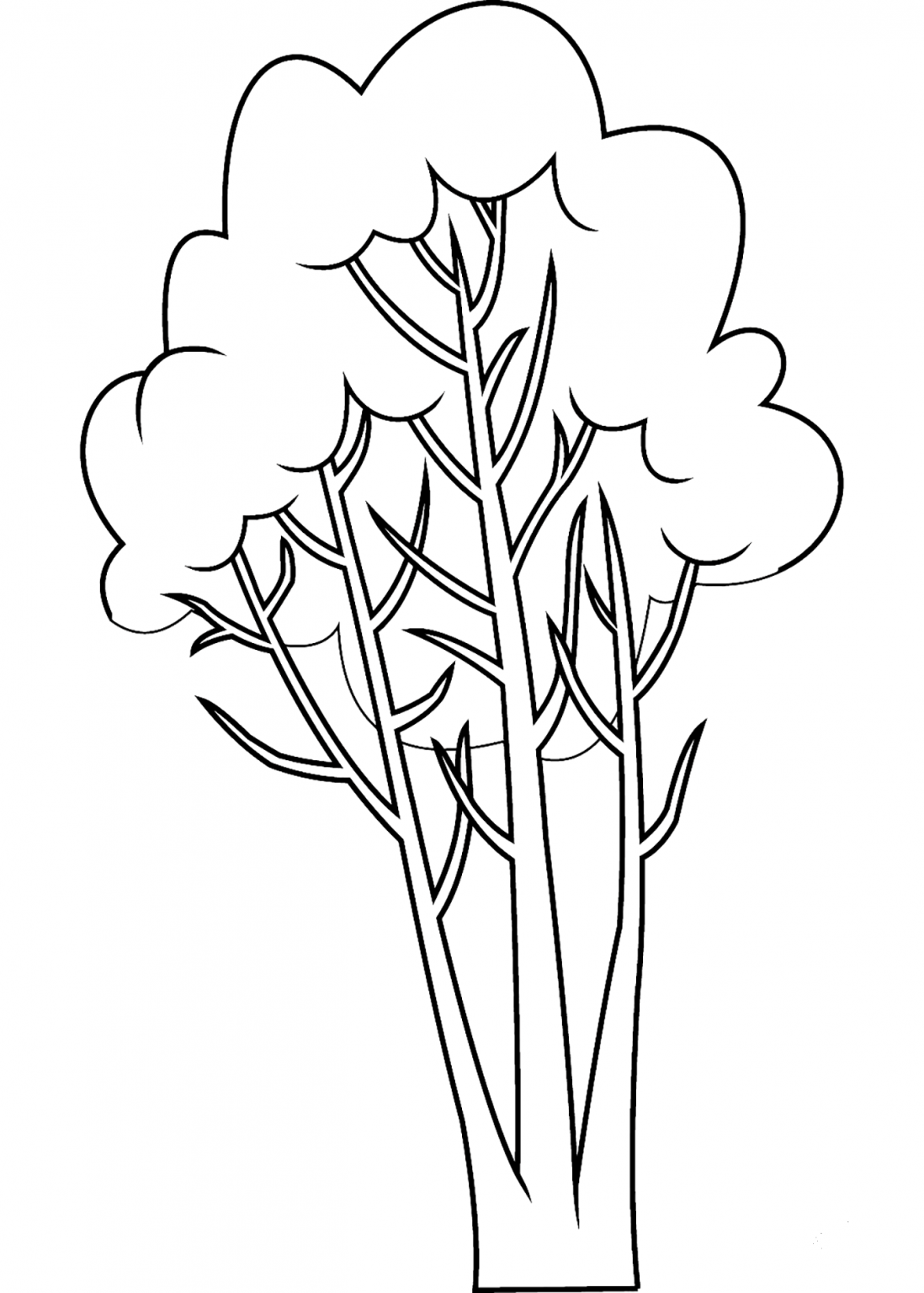 Winter Tree coloring page - ColouringPages