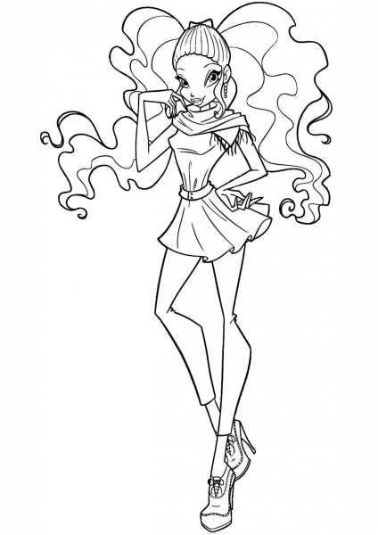 Winx Aisha coloring page image