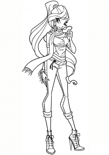 Winx Bloom coloring page image